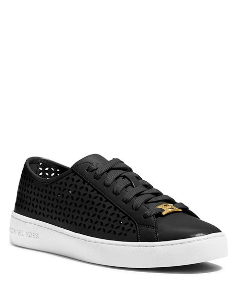 michael michael kors olivia lace up sneakers|Olivia Perforated Leather Slip.